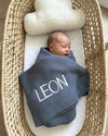 Luxury personalised blanket gift hamper in teal blue - view 5 | Eli&Eli
