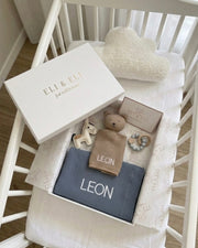 Luxury personalised blanket gift hamper in teal blue - view 6 | Eli&Eli