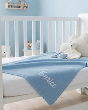 Luxury personalised cotton baby gift hamper in blue ocean - view 5 | Eli&Eli