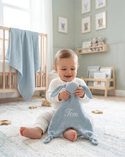 Luxury personalised cotton baby gift hamper in blue ocean - view 8 | Eli&Eli
