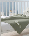 Luxury personalised cotton baby gift hamper in lemon palm - view 3 | Eli&Eli