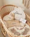 Luxury giant personalised first birthday gift hamper Summer Breeze, 8 pieces with name embroidery - Eli&Eli Dubai