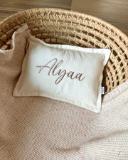 Luxury muslin baby pillow in cream ivory - view 2 | Eli&Eli