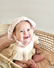 Mini princess ruffle muslin romper sand beige - view 6 | Eli&Eli