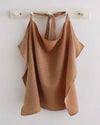Muslin breastfeeding cover and stroller blanket in beige desert with gold dots - Eli&Eli Dubai