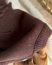 Newborn knitted dungaree chocolate - view 7 | Eli&Eli