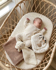 Personalised baby backpack gift set in neutrals - view 2 | Eli&Eli