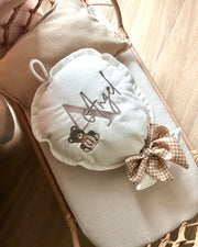 Personalised Baby Balloon Pillow with Embroidered Name - Ivory Muslin - view 10 | Eli&Eli