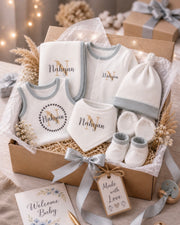 Personalised baby boy gift set in blue - view 3 | Eli&Eli