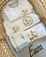 Personalised baby boy gift set in blue - view 6 | Eli&Eli