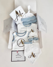 Personalised baby boy gift set in blue - view 7 | Eli&Eli
