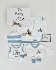 Personalised baby boy gift set in blue - view 9 | Eli&Eli