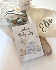 Personalised baby boy greeting card with name - view 3 | Eli&Eli