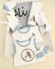 Personalised baby gift set de luxe in blue - view 2 | Eli&Eli