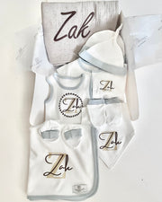 Personalised baby gift set de luxe in blue - view 5 | Eli&Eli