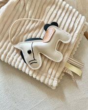 Personalised neutral baby gift set with knitted comforter - view 4 | Eli&Eli