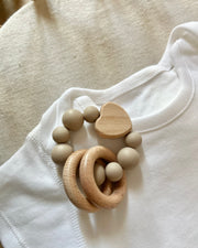 Personalised neutral baby gift set with knitted comforter - view 6 | Eli&Eli