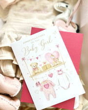 Personalised baby girl greeting card, design 2 - view 3 | Eli&Eli