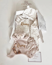 Personalised baby sheep fleece comforter - view 5 | Eli&Eli