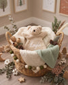 Personalised baby teddy fleece comforter with name - Eli&Eli Dubai
