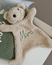 Personalised baby teddy fleece comforter - view 3 | Eli&Eli