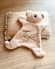 Personalised baby teddy fleece comforter - view 4 | Eli&Eli