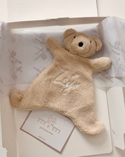 Personalised baby teddy fleece comforter - view 7 | Eli&Eli