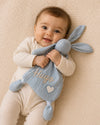 Personalised baby toy bunny in baby blue with embroidered name - Eli&Eli Dubai