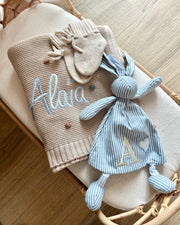 Personalised baby blue bunny toy - view 2 | Eli&Eli