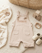 Birthday romper in taupe ecru - view 4 | Eli&Eli