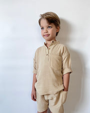Boys muslin no collar set - view 2 | Eli&Eli