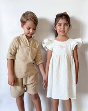 Boys muslin no collar set - view 3 | Eli&Eli