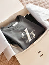 Personalised boys street wear terry lounge set with name in sandstone grey - Eli&Eli Dubai