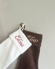 Personalised Christmas stocking brown sherpa - view 4 | Eli&Eli