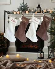 Personalised Christmas stocking brown sherpa - view 6 | Eli&Eli