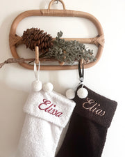 Personalised Christmas stocking white sherpa - view 2 | Eli&Eli