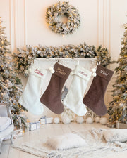 Personalised Christmas stocking white sherpa - view 4 | Eli&Eli