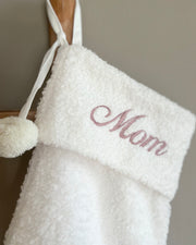 Personalised Christmas stocking white sherpa - view 6 | Eli&Eli