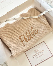Cozy knitted romper sand ivory - view 6 | Eli&Eli