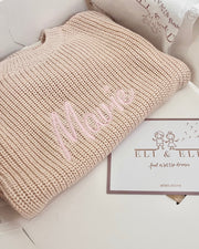 Cozy knitted romper sand ivory - view 7 | Eli&Eli