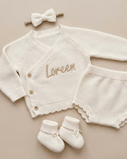 Cozy knitted set coco white - view 3 | Eli&Eli