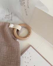 Crochet comforter with wooden teether baby deer - view 4 | Eli&Eli