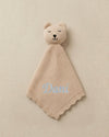 Personalised cuddle toy bear comforter blanket with name in beige - Eli&Eli Dubai