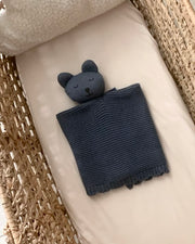 Personalised cuddle toy comforter blanket in deep blue - view 5 | Eli&Eli