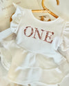 Personalised girls birthday photo shoot set in coco white with embroidery - Eli&Eli Dubai