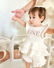 Girls birthday photo shoot set in coco white - view 2 | Eli&Eli