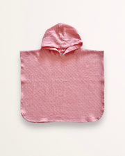 Hooded muslin poncho in candy peach - view 5 | Eli&Eli