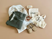 Hooded muslin poncho in vanilla shades tie dye - view 11 | Eli&Eli