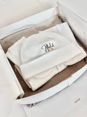 Personalised hospital and baby shower gift set in grey and gold - view 7 | Eli&Eli