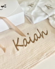 Personalised unisex hospital and baby shower gift set in ivory - view 10 | Eli&Eli
